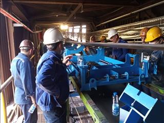 ساخت و راه اندازی توزین فروش اسفنجی بر روی کانوایر ۱۵۰ در شرکت فولاد خوزستان